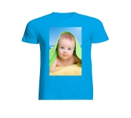T-Shirt dziecicy baweniany turkus