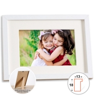 Zdjcie 9x13 w biaej ramie 13x18 z passe-partout