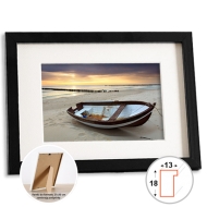 Zdjcie 9x13 w czarnej ramie 13x18 z passe-partout