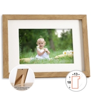 Zdjcie 9x13 w dbowej ramie 13x18 z passe-partout