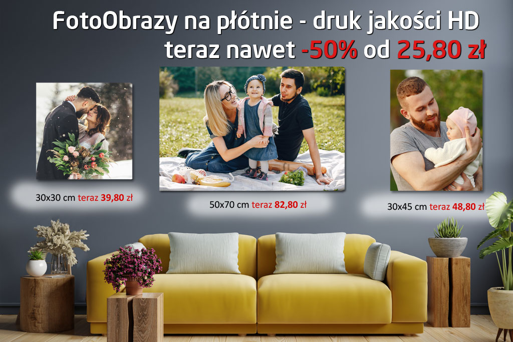 FotoObrazy, zdjcia na ptnie ju od 25,80 z teraz do -50%