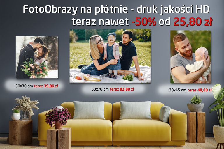 FotoObrazy, zdjcia na ptnie ju od 25,80 z teraz do -50%
