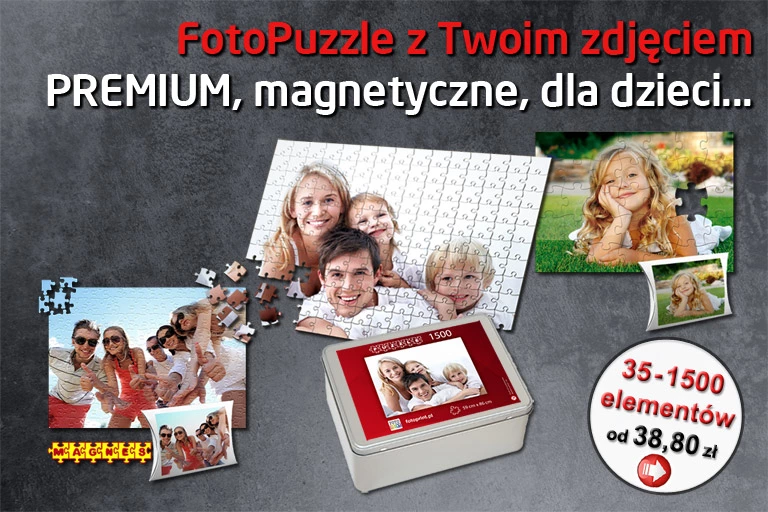FotoPuzzle z Twoim zdjęciem PREMIUM, magnetyczne, dla dzieci.